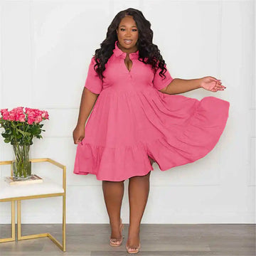 Solid Elegant Casual Cute Ball Gown