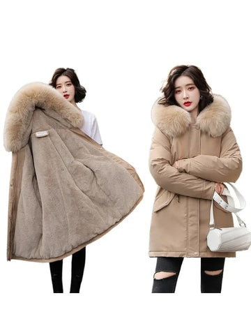 Women's Winter Fur Collar Parka