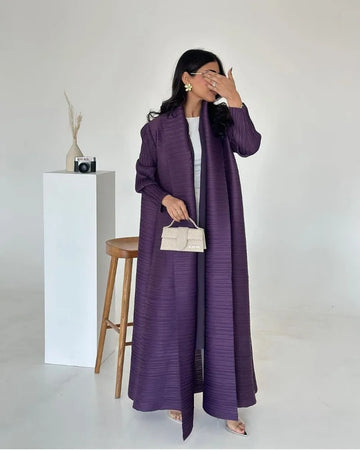 Miyake Pleated Abaya Coat