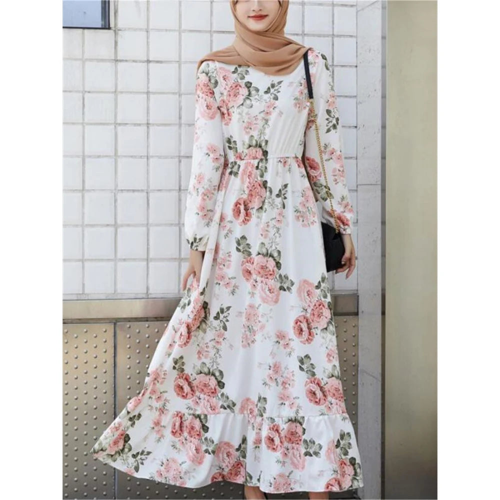 Spring Summer Muslim Maxi Dress