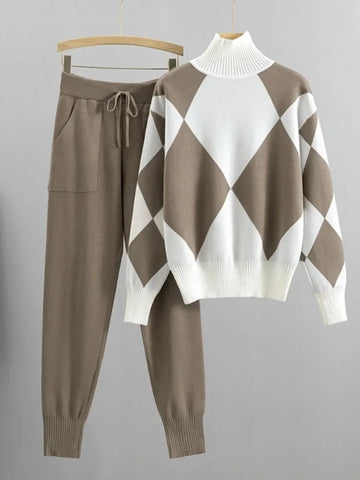 2024 Winter Knitted Muslim Set