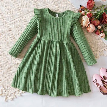 Baby Girls Knitted Ruffle Dress