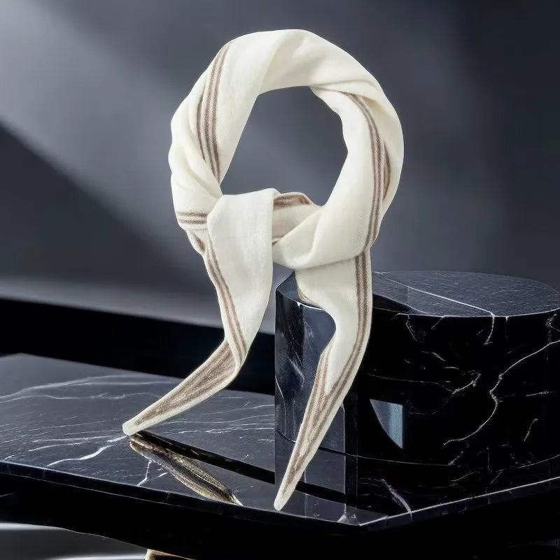 Women Cashmere Diamond Knit Scarf