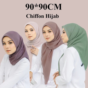 Headwrap Heavy Chiffon Square Scarf
