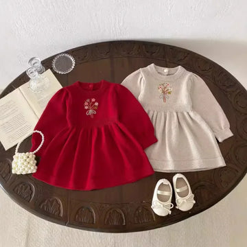 Baby Girls' Knitted Sweater Dress