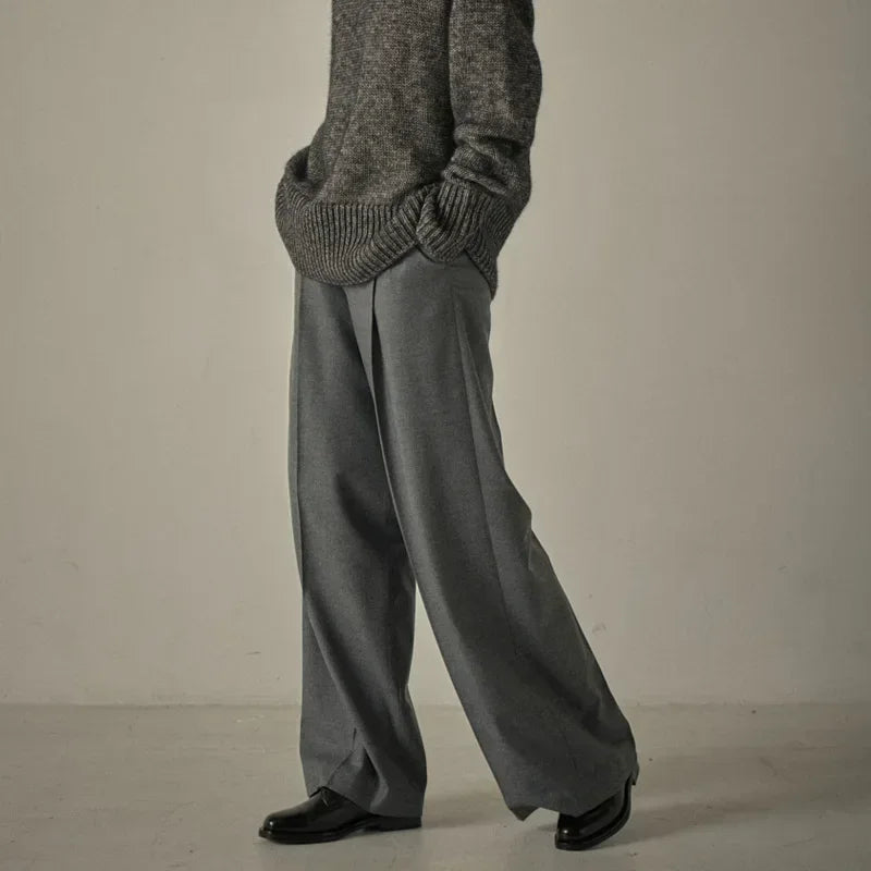 Women Gray Suit Pants