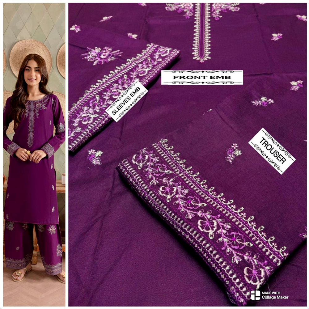 2Pc Embroidery Fancy Hit Article