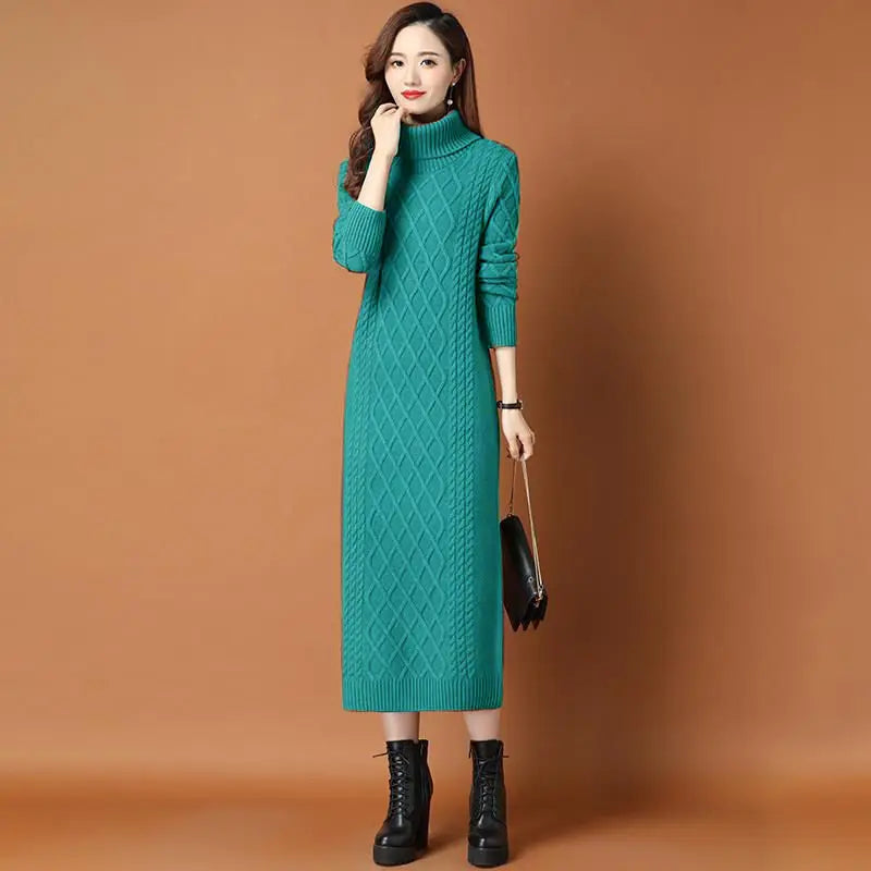 High Neck Knit Dress