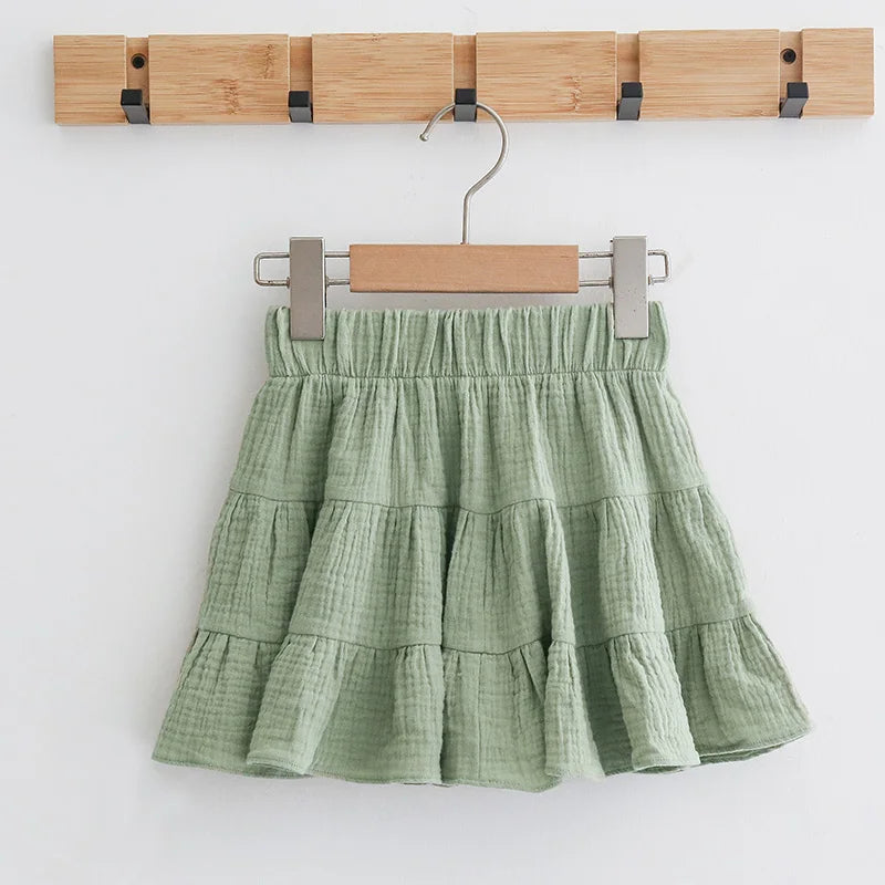 100% Cotton Girls' Ruffle Skirt