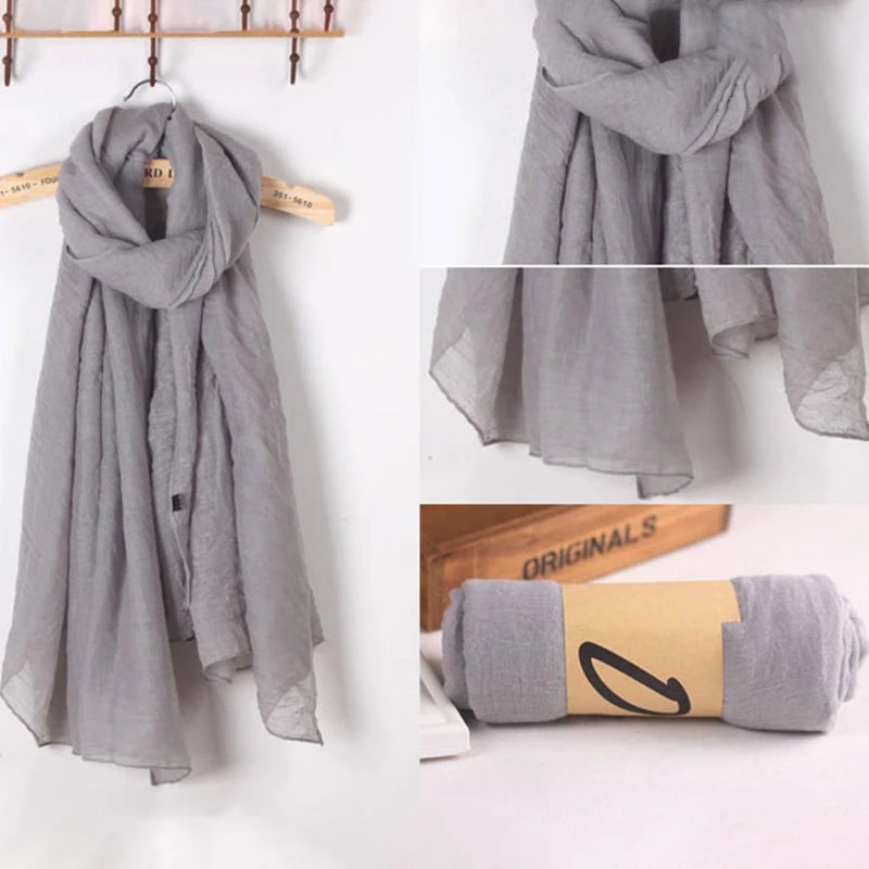 Fashion Women Large Cotton Scarf