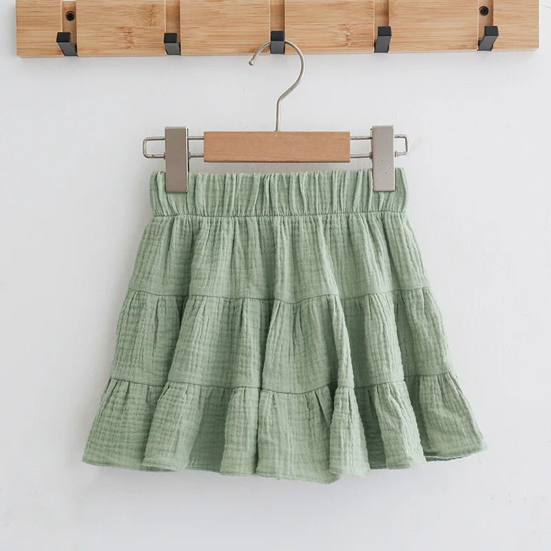 100% Cotton Girls' Ruffle Skirt