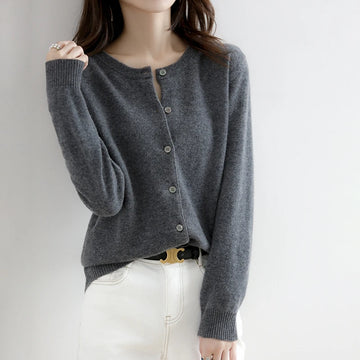 Cashmere Cotton Knit Cardigan Women