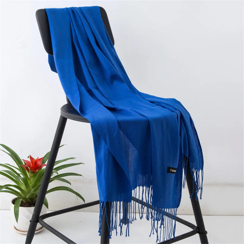 Winter Hijabs Long Tassel Shawls