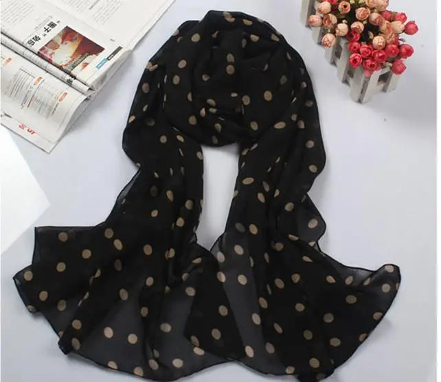 Women Chiffon Silk Floral Scarf