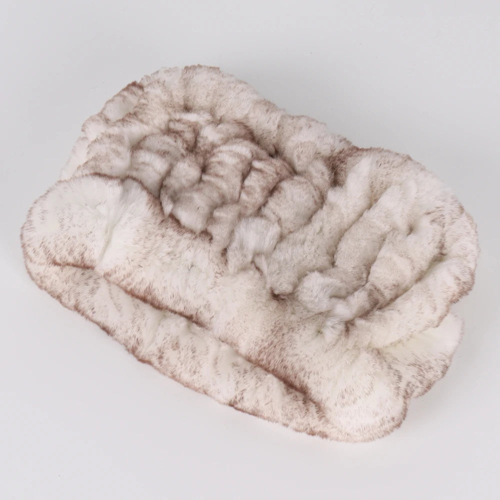 Handmade 100% Rabbit Fur Scarf