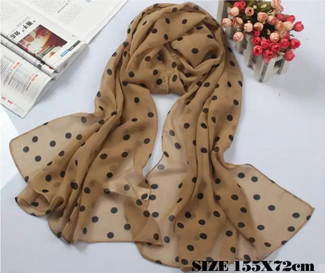 Women Chiffon Silk Floral Scarf