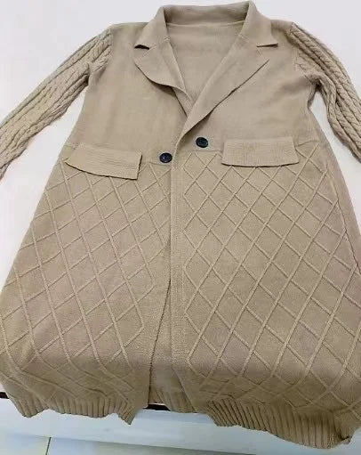 Korean Cashmere Long Cardigan Coat