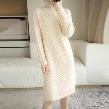 Abrini Wool Sweater Knit Dress