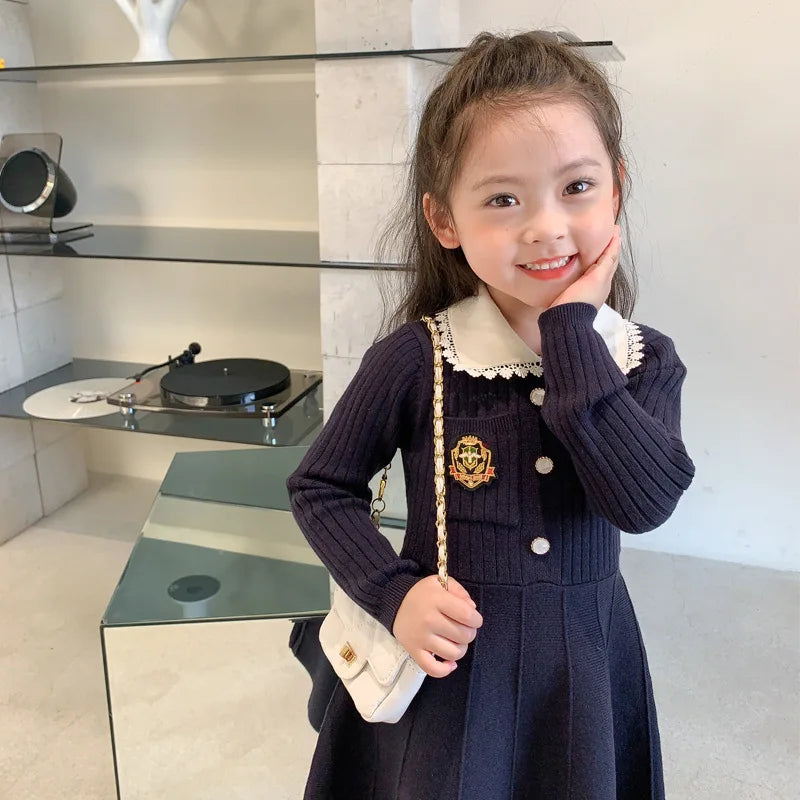 Girls Academy Woolen Sweater Dress