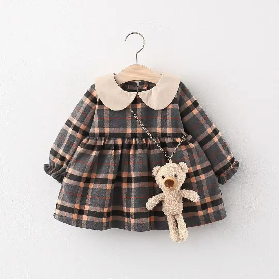 2PCS Baby Girl Corduroy Dress Set