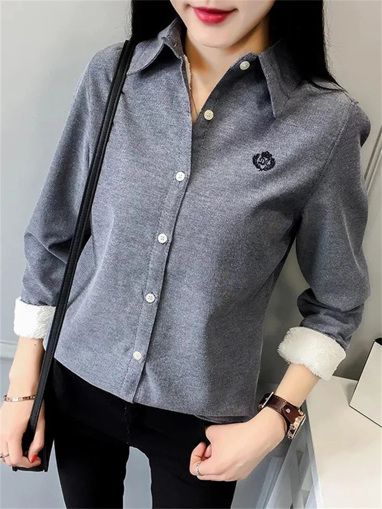Thick Winter Velvet Shirt
