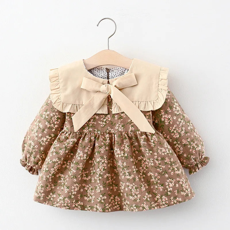 Baby Girl Floral Velvet Dress