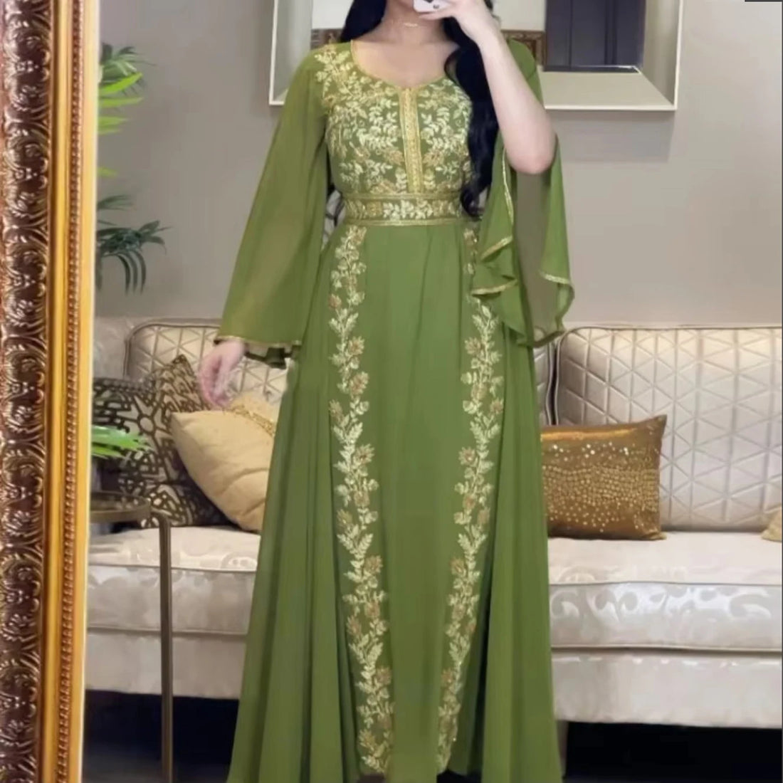 Embroidered Muslim Evening Kaftan