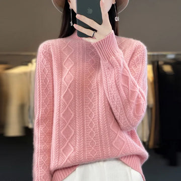 Women's Long Sleeve Knitted Sweater