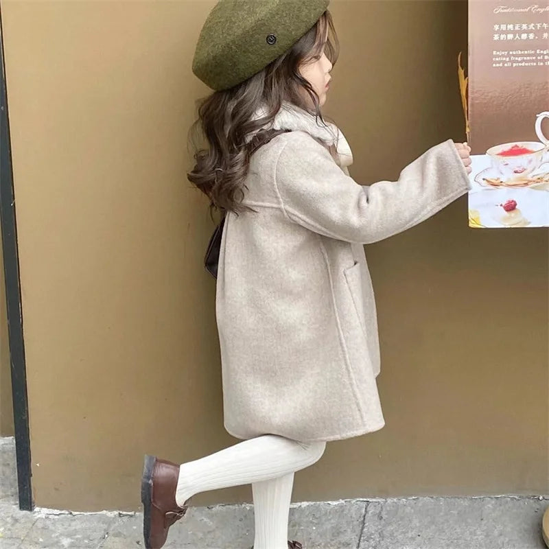 Girls Woolen Winter Coat
