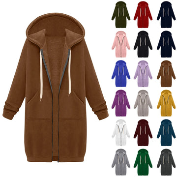 Women's Casual Zip-Up Hooded Jacket