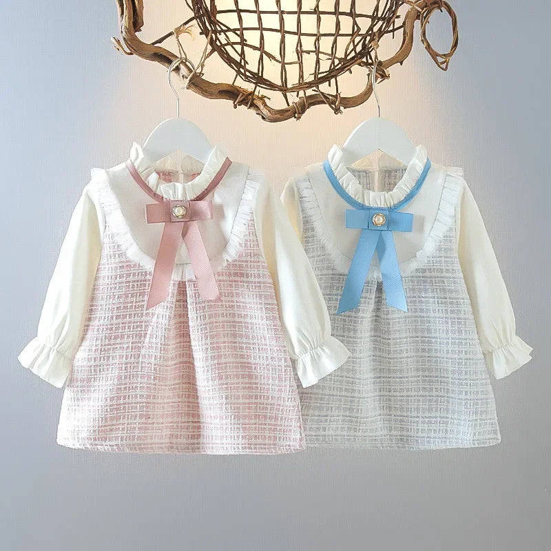 Toddler Girl Bow Mesh Dress