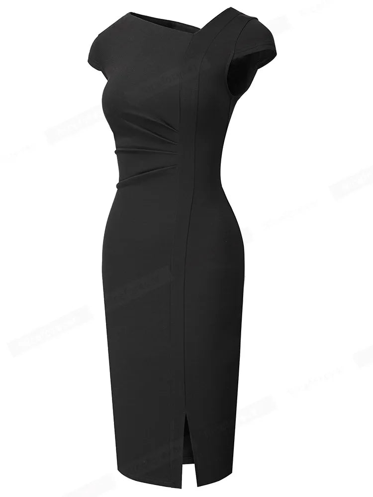 Elegant Front Split Bodycon Dress