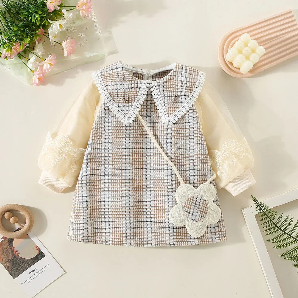 Winter Baby Girl Plaid Dress