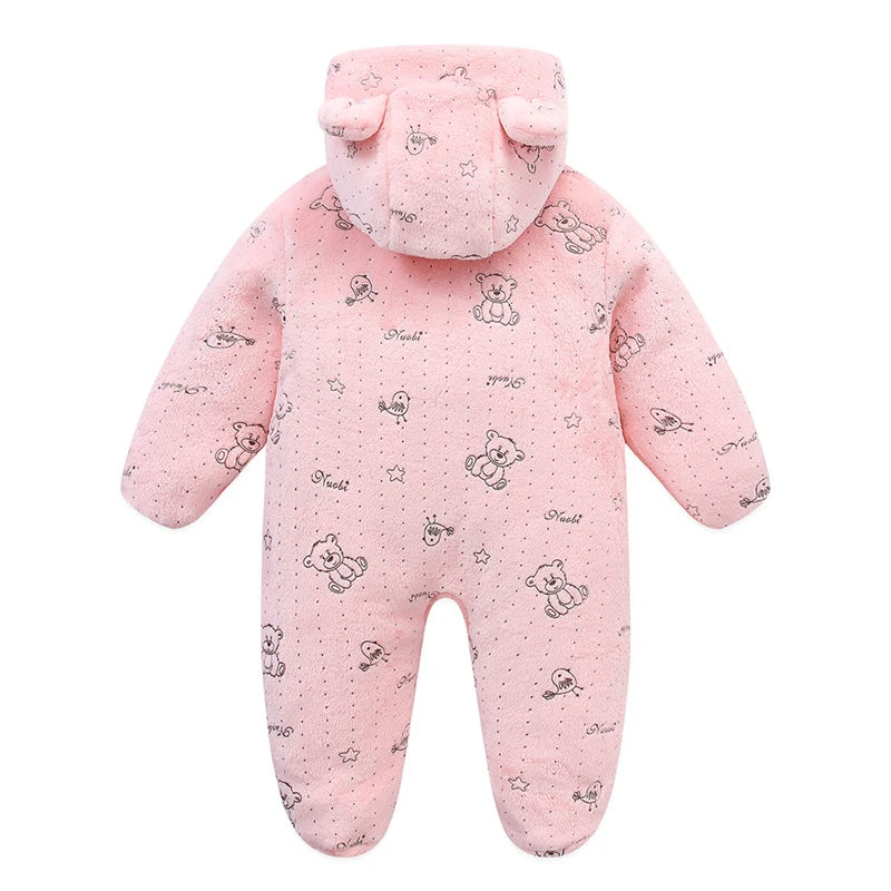 Newborn Flannel Baby Romper Set