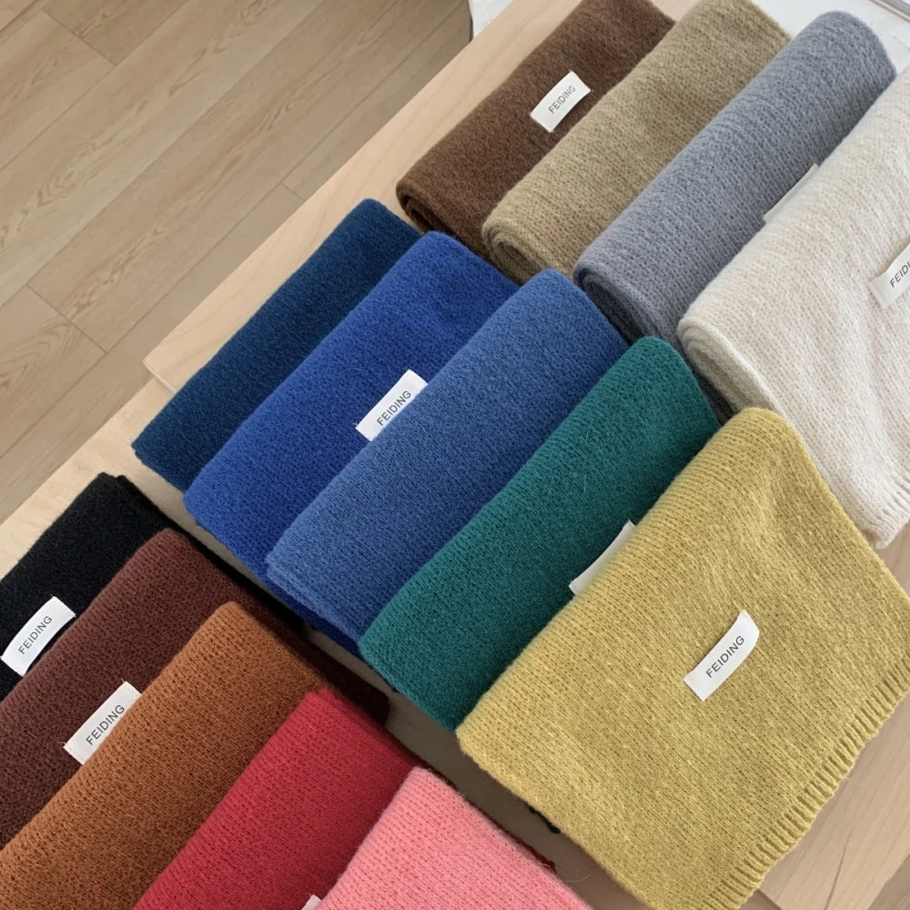 Winter Warm Cashmere Knitting Scarf