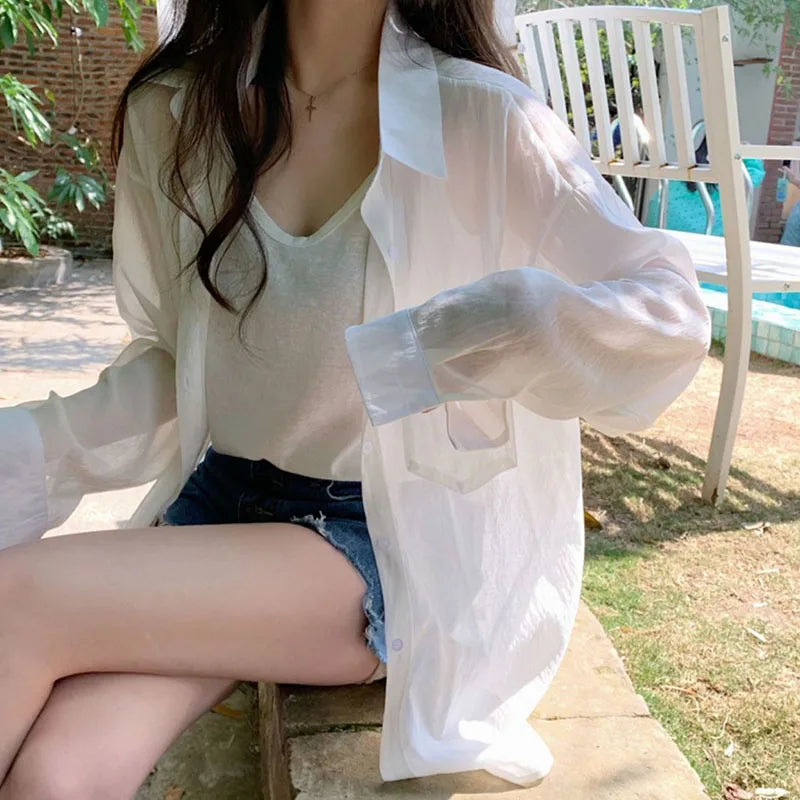 White Sun Protection Shirt