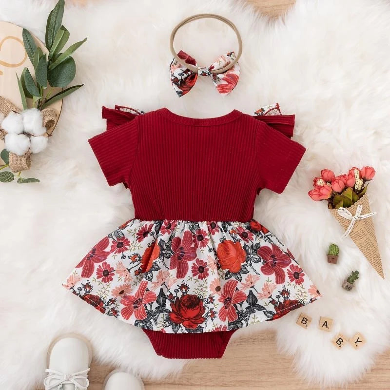 Baby Girls' Striped Bow Jumpsuit