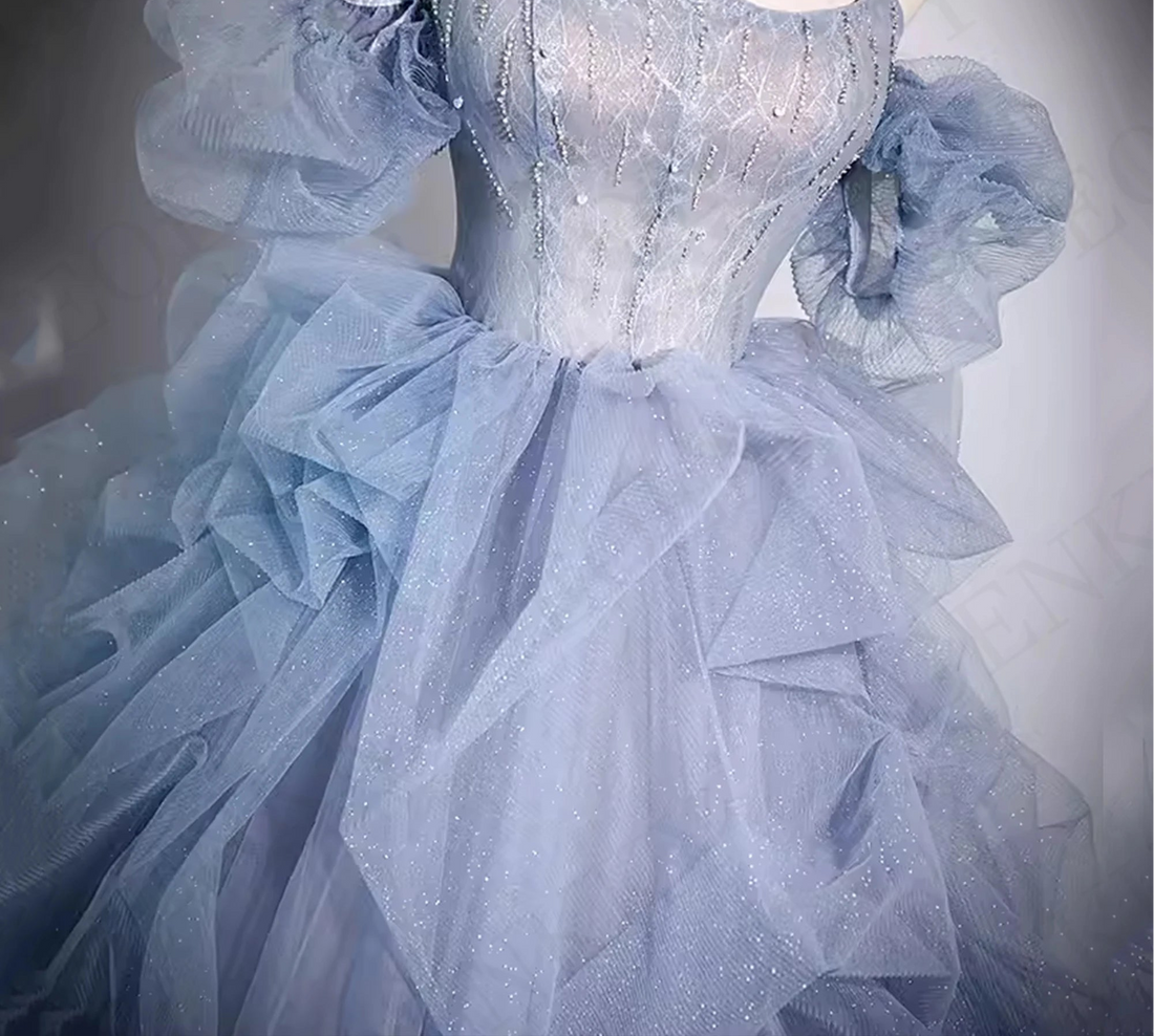 Sparkly Blue Princess Gown