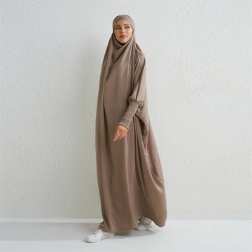 Hooded Smocking Sleeve Abaya