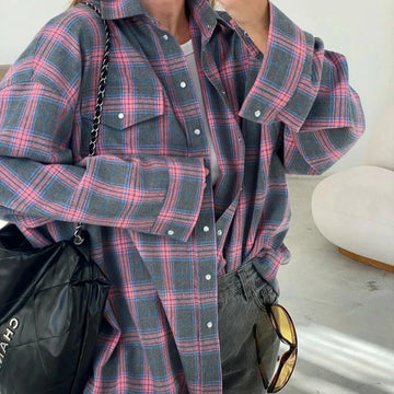 Vintage Oversized Plaid Shirt