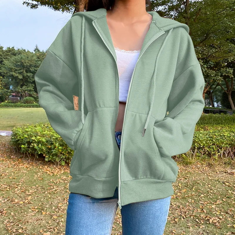 Elegant Solid Color Hoodies