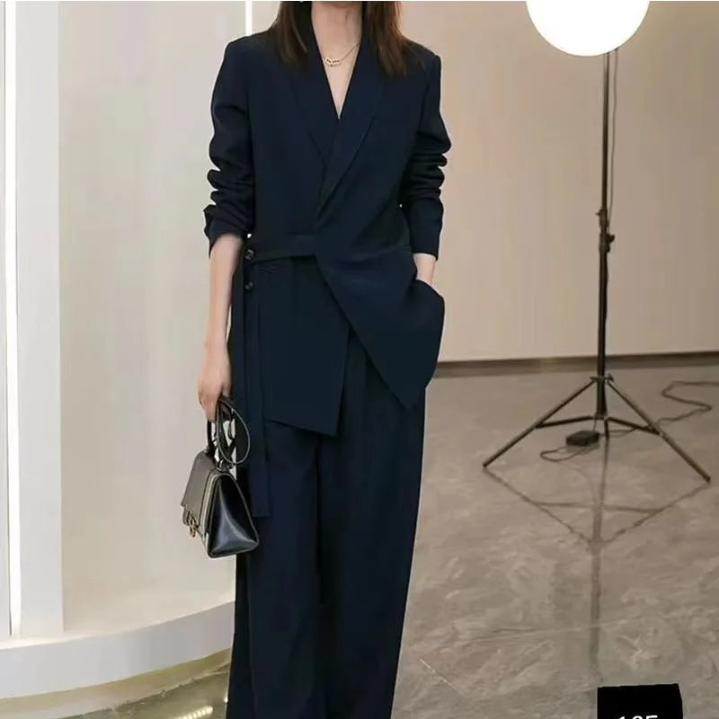 Women's Casual Blazer Pants Set