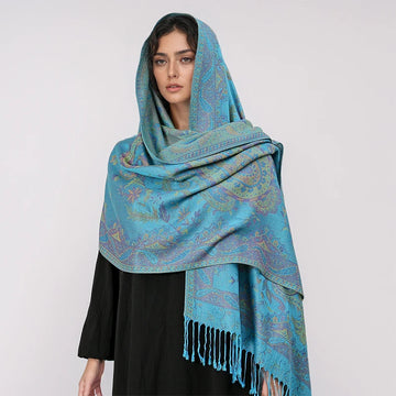 Paisley Pashmina Shawl Scarf Women Jacquard Cashew Printed Scarves Flowers Borders Female Tassel Blanket Wraps Ethnic Shawls