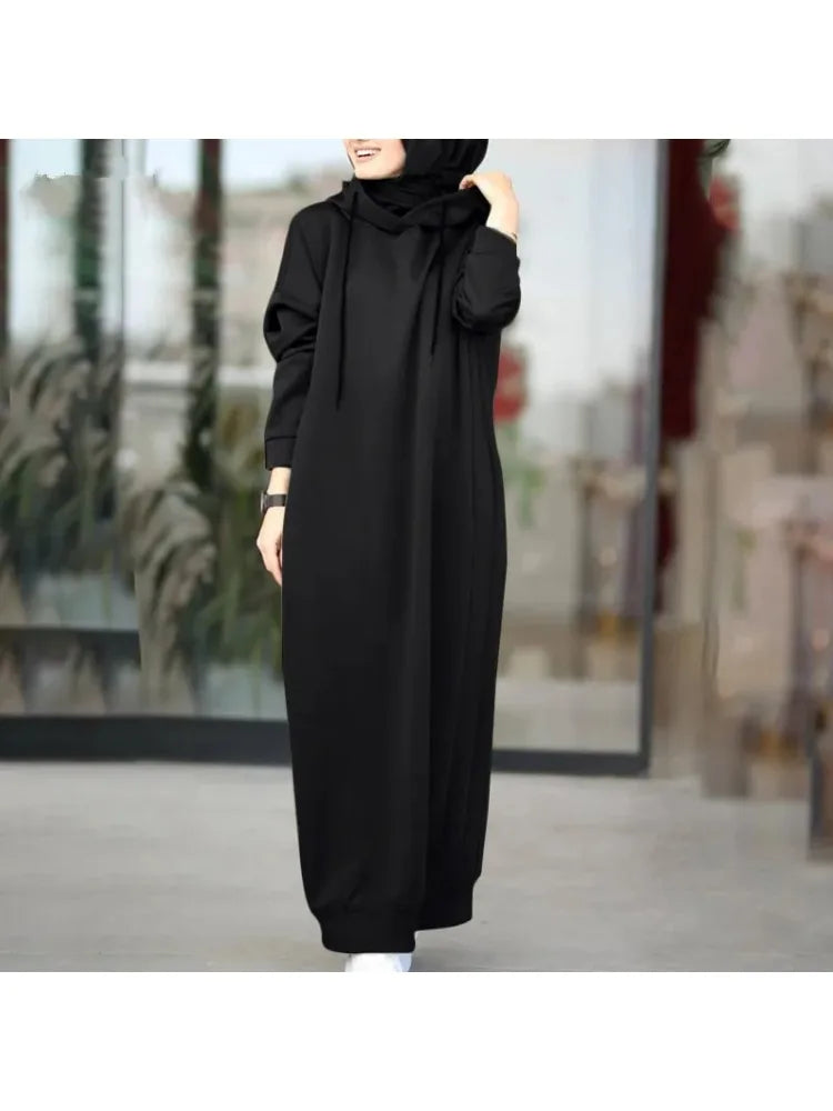 Muslim Women's Casual Hooded Dress