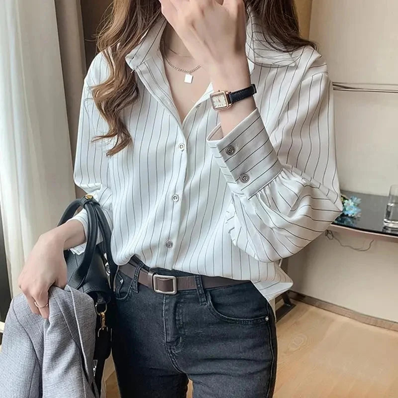 Vintage Striped Long Sleeve Shirt