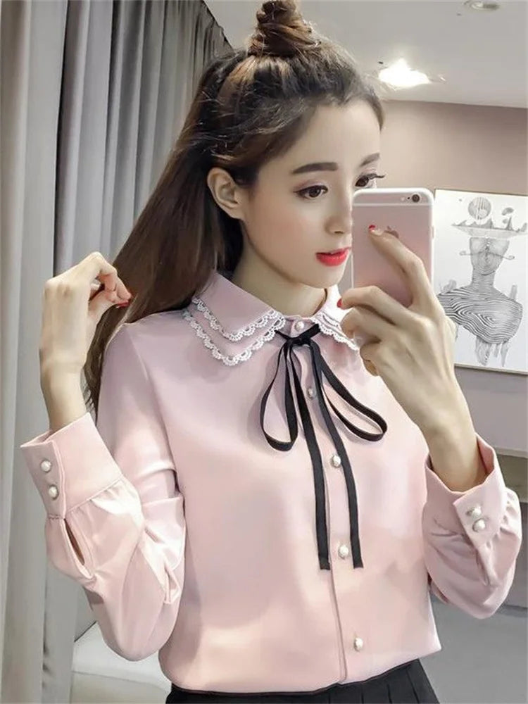 Women Vintage Long Sleeve Blouse