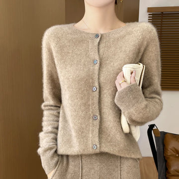 Merino Wool Cashmere Cardigan Knitwear