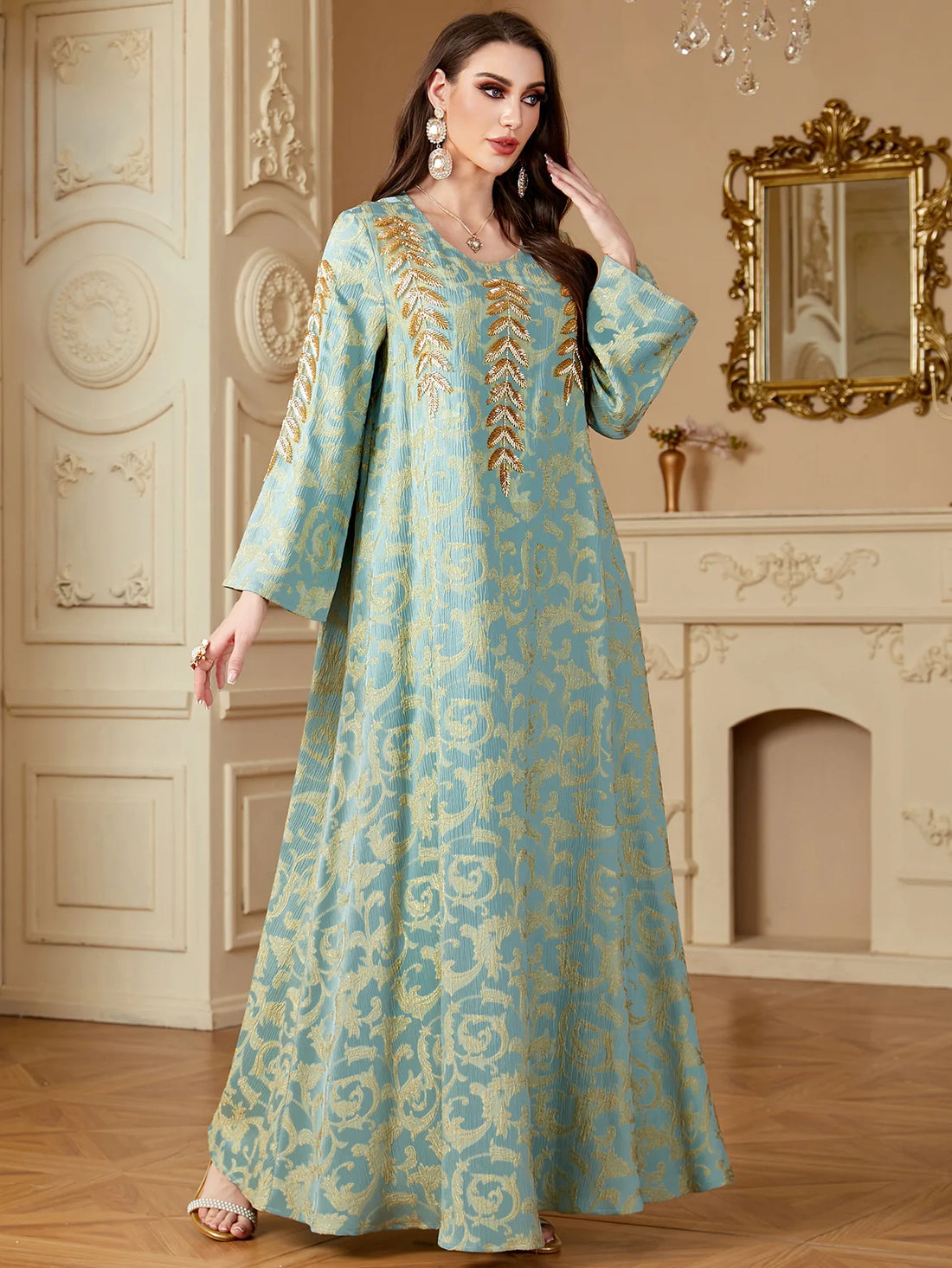 Eid Embroidered Muslim Abaya