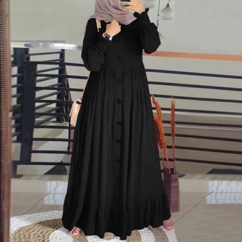 2024 Retro Cotton Abaya Dress