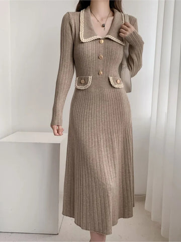 Autumn Women’s A-Line Knitted Dress